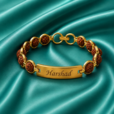 Customized Rakhi with Rudraksh Breads.