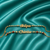 Custom Bhai Bhabhi Name Rakhi Set.