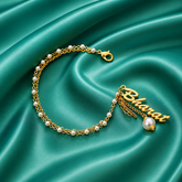 Customized Rakhi With White Pearl Beads