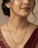 Elegant Double Name Pendant Necklace With Heart