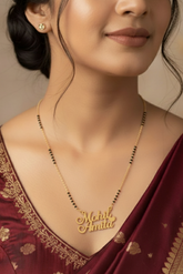 Classic Double Name Necklace With Heart