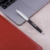 Premium Pen With Matte Black And Silver Finish