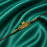 Traditional Red Thread Rakhi With The Name