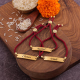 Custom Name Rakhi Combo Pack R20 Three pcs