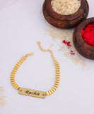 Customized Rakhi with Gold Sleek Chain
