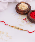 Custom Engraved Metal Name Rakhi