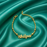 Personalized Golden Name Rakhi Bracelet