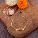 Personalized Golden Name Rakhi Bracelet
