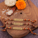 Custom Name Rakhi Combo R5 three pcs