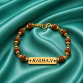 Customized Rakhi With Rudraksha Bracelet