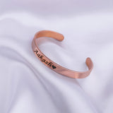 Customized Sleek Black Hand Bracelet | Rose Gold