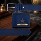 Signature Leather Belt And Wallet Combo For Men