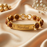 Customized Rakhi with Rudraksh Breads.