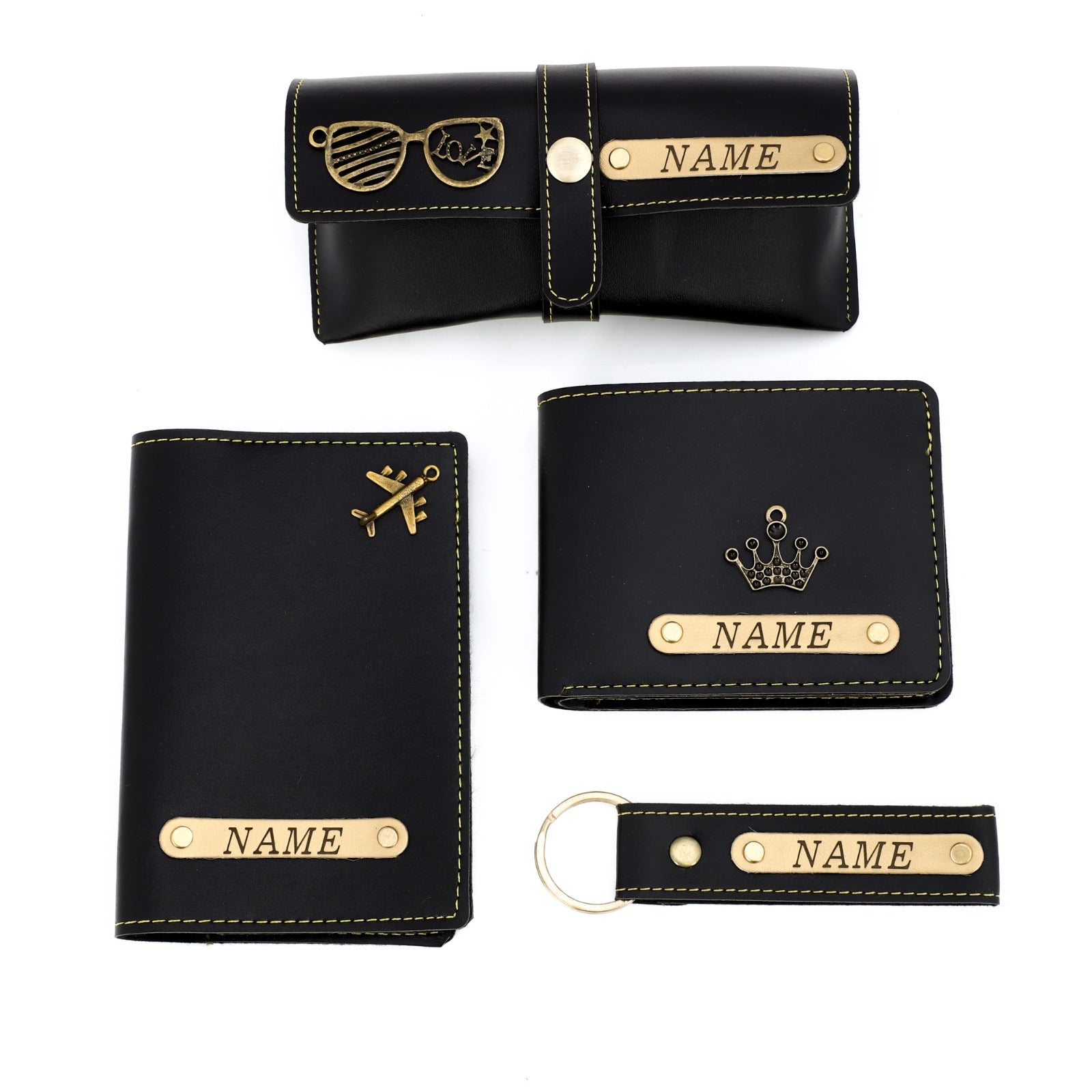 Personalized 4 Piece Combo For Men | Black Color