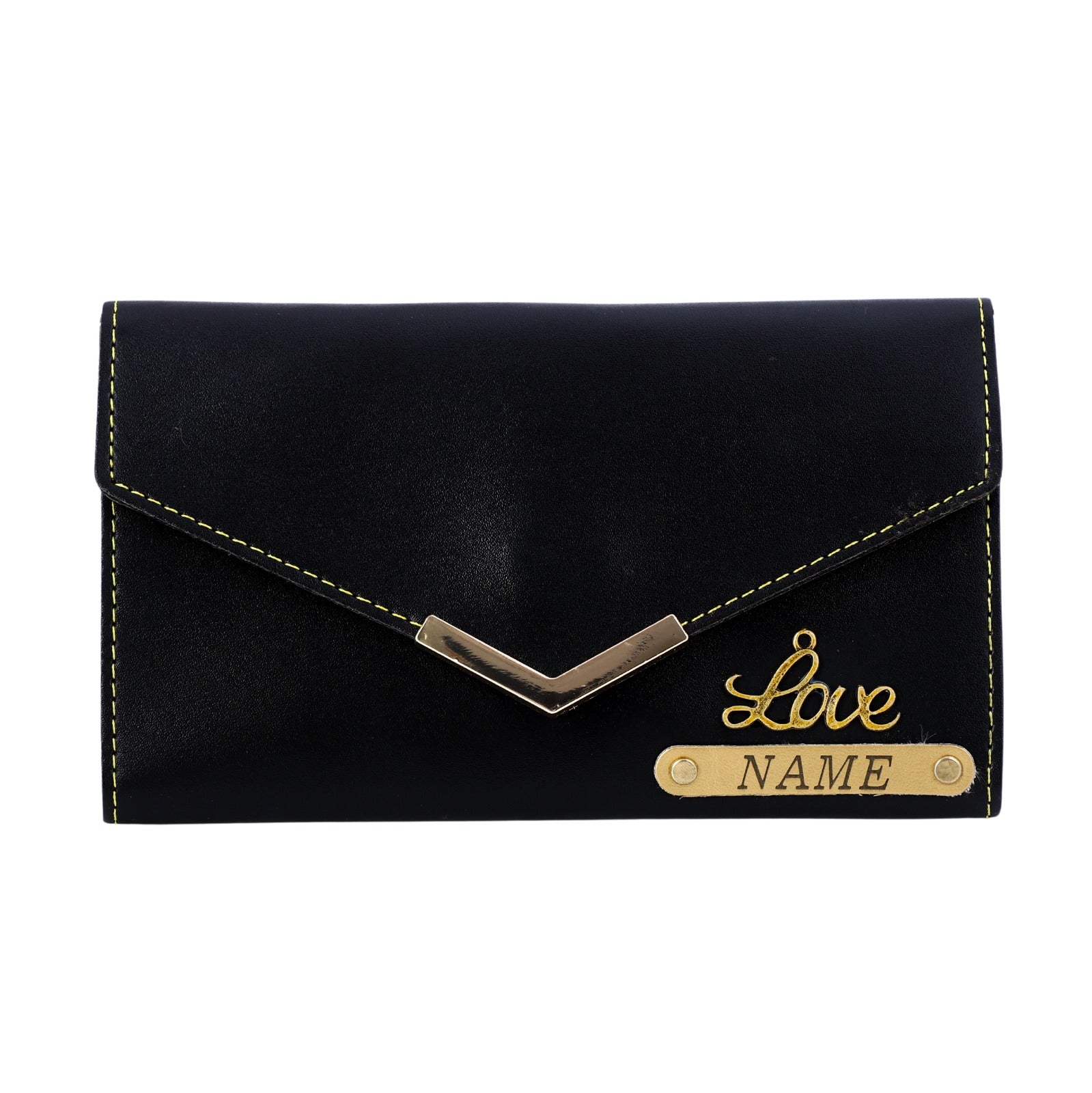 Customized Women's Wallet With Name | Black Color