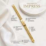 Premium Customized Rakhi cum Bracelet with Gold Finish.