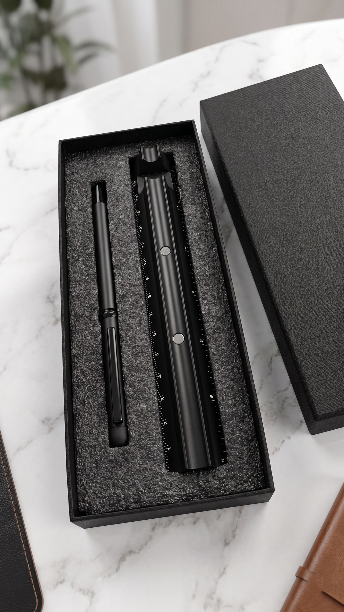 Customized Pen With Scale Combo Gift Set