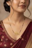Luminous Customized Name Pendant Necklace With Feather