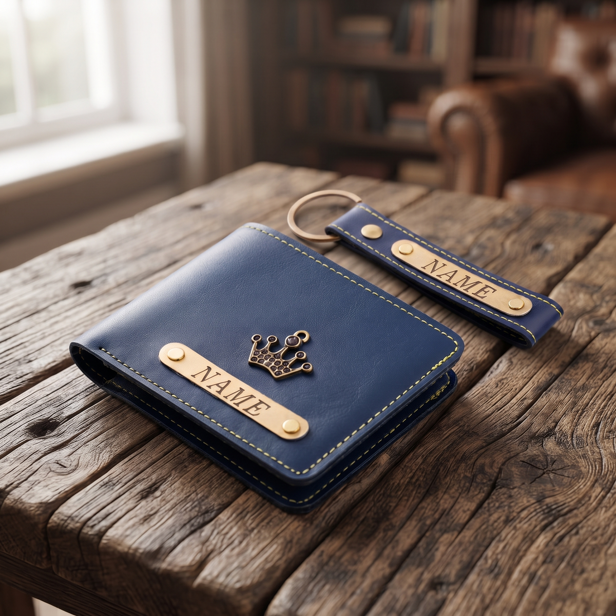 Premium Quality Men's Wallet and Keychain Gift Set