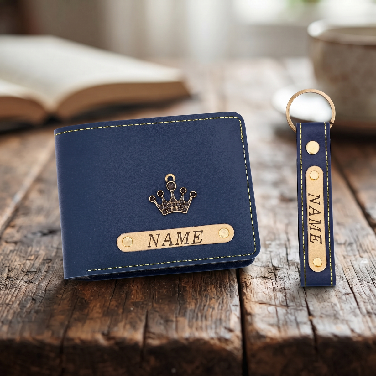 Premium Quality Men's Wallet and Keychain Gift Set