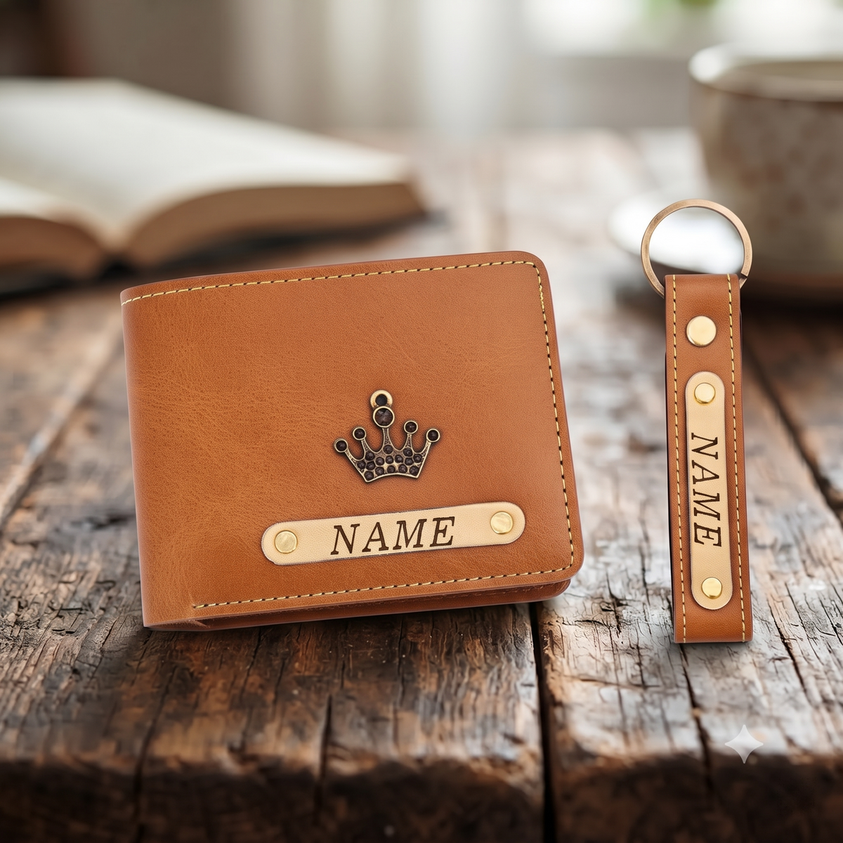 Premium Quality Men's Wallet and Keychain Gift Set