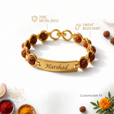 Customized Rakhi with Rudraksh Breads.