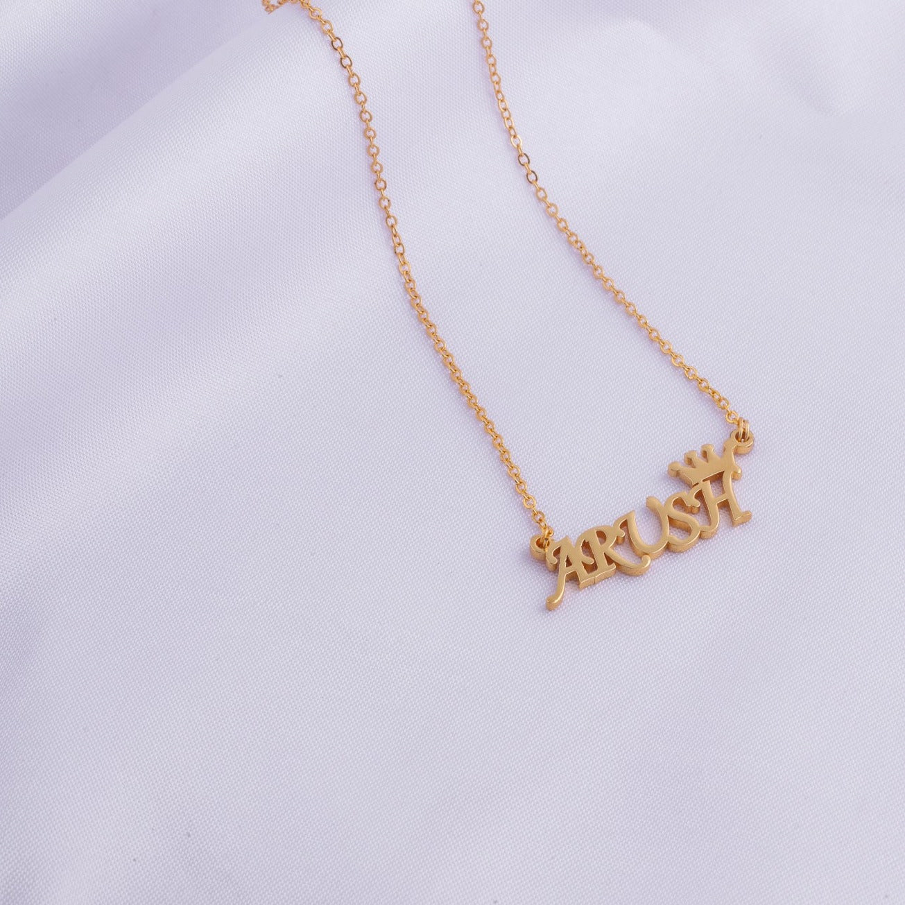 Stylish Name Necklace With Crown