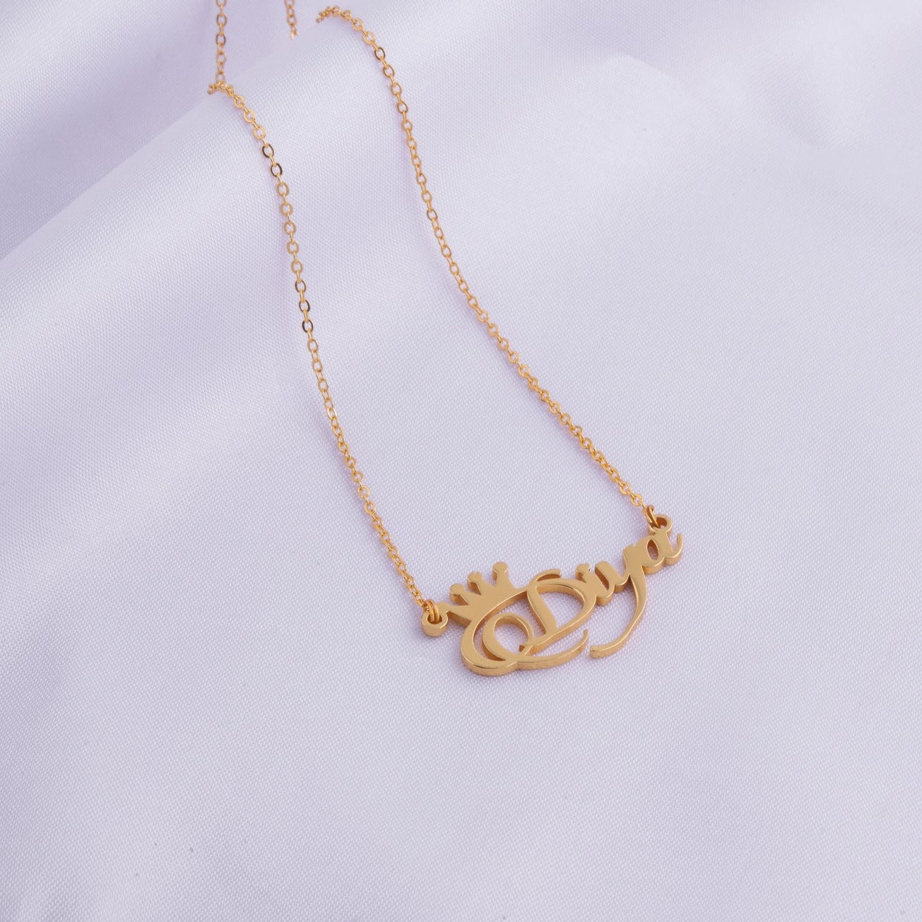 Charming Name Necklace With Crown