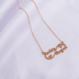 Customized Double Name Infinity Necklace