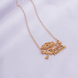 Luminous Customized Name Pendant Necklace With Feather