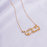 Infinity Necklace With Personalized Dual Name Pendant