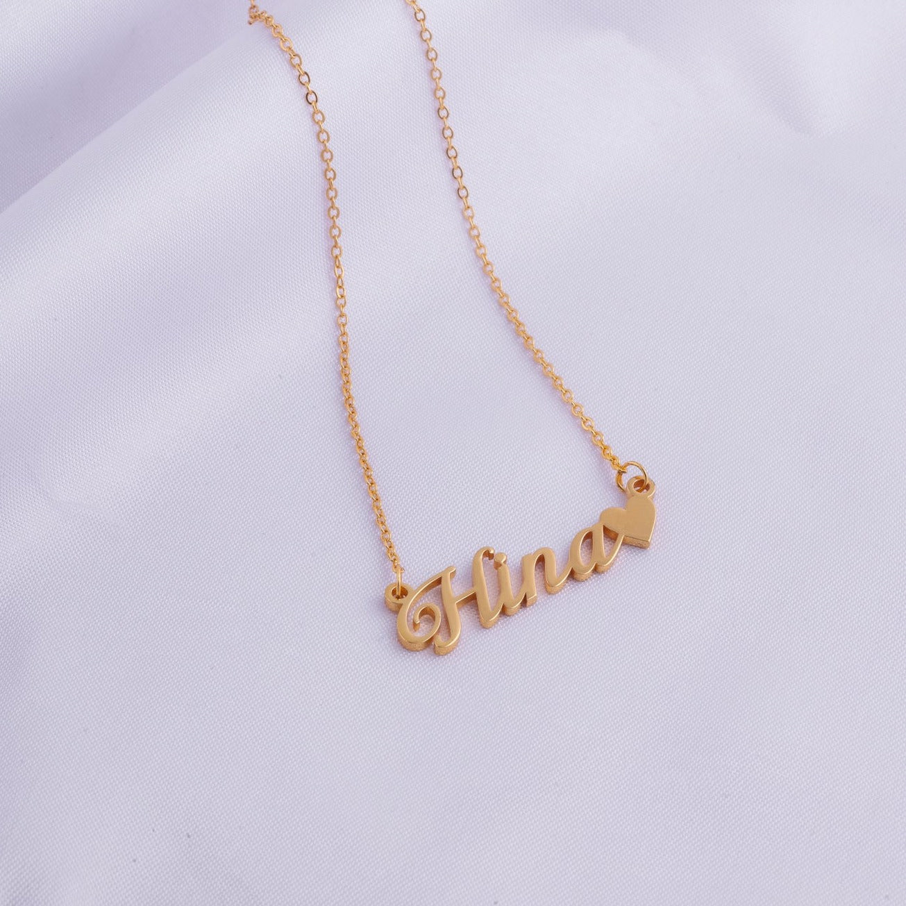 Luxury Name Pendant Necklace With Heart