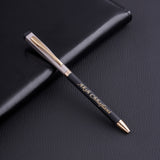 Matte Black Finish Personalized Pen With Diamond On Top