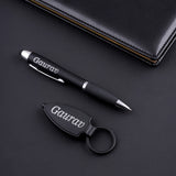 Personalized Pen And LED Keychain Gift Set