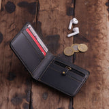 Casual Black Wallet For Men With Name