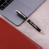 Matte Black Pen With Gold Clip