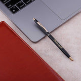 Personalized Matte Black Slim Pen