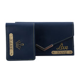 Premium Quality Customized Wallet Combo For Couple | Blue Color