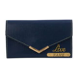 Customized Women's Wallet With Name | Blue Color