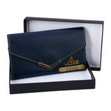 Customized Women's Wallet With Name | Blue Color