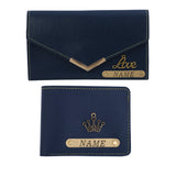 Premium Quality Customized Wallet Combo For Couple | Blue Color