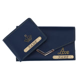 Premium Quality Customized Wallet Combo For Couple | Blue Color