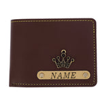 Brown Wallet For Men With Name And Charm