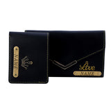 Premium Quality Customized Wallet Combo For Couple | Black Color