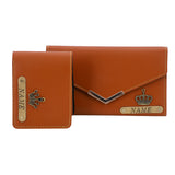 Premium Quality Customized Wallet Combo For Couple | Tan Color