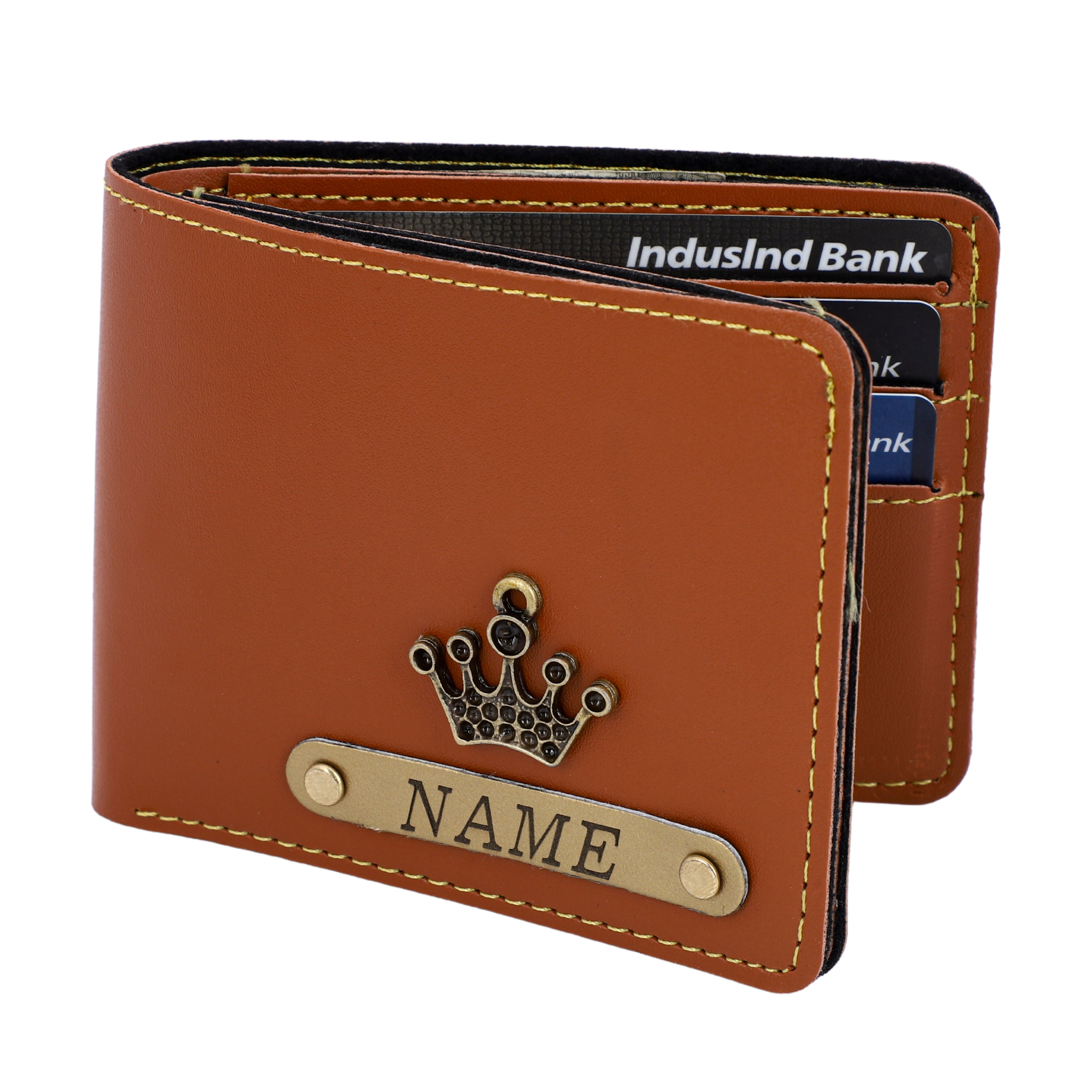 Customized Single Wallet | Tan Colour