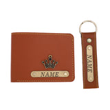 Premium Quality Men's Wallet and Keychain Gift Set | Tan Color