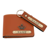 Premium Quality Men's Wallet and Keychain Gift Set | Tan Color